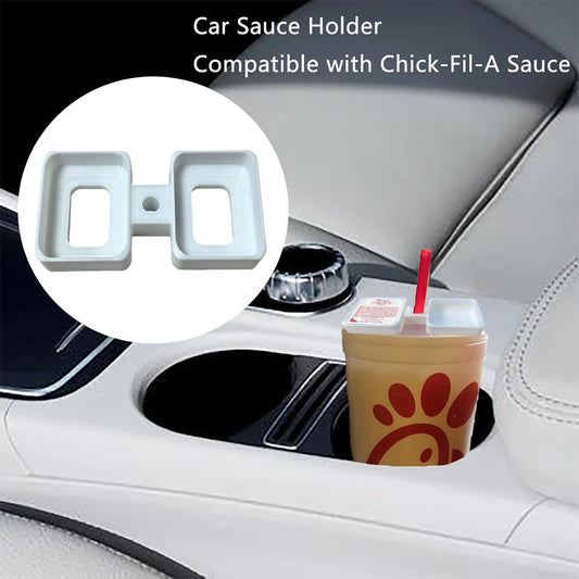 2 PCS Sauce Holder Compatible with Chick-Fil-A Sauce, Cup Top Fast Food Sauce Holder (White)