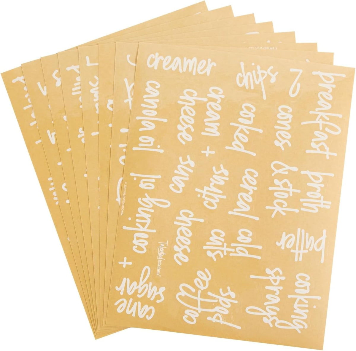 Labels for Storage Bins - 158 Count, White Script Vinyl - Removable Waterproof Labels for Food Containers & Pantry, Kitchen & Freezer Organization