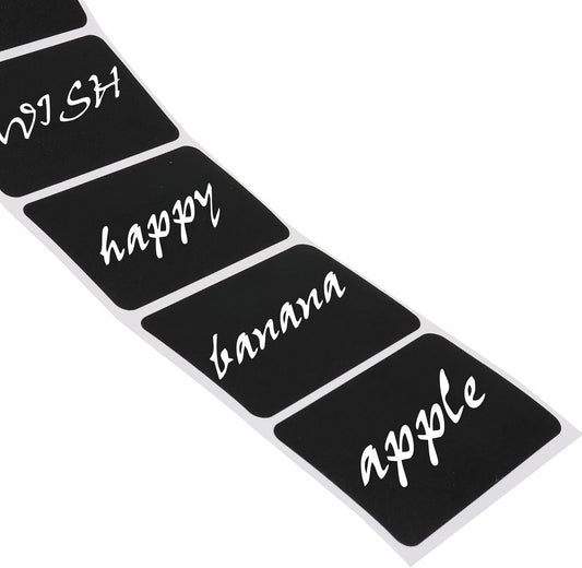 Wavy Chalkboard Labels, 180 Pcs | Erasable & Reusable, Waterproof Stickers, Liquid Chalk Pen Included, For Jars, Spice & Craft Rooms