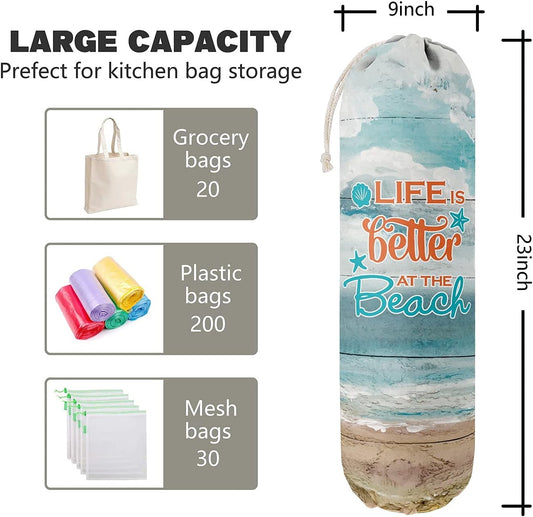 Funny You Me & The Dogs, Grocery Bags Holder Organizer For Shopping Bags, Wall Mount Plastic Bags Storage Container Dispensers, Gift For The Preferred Family And Friends