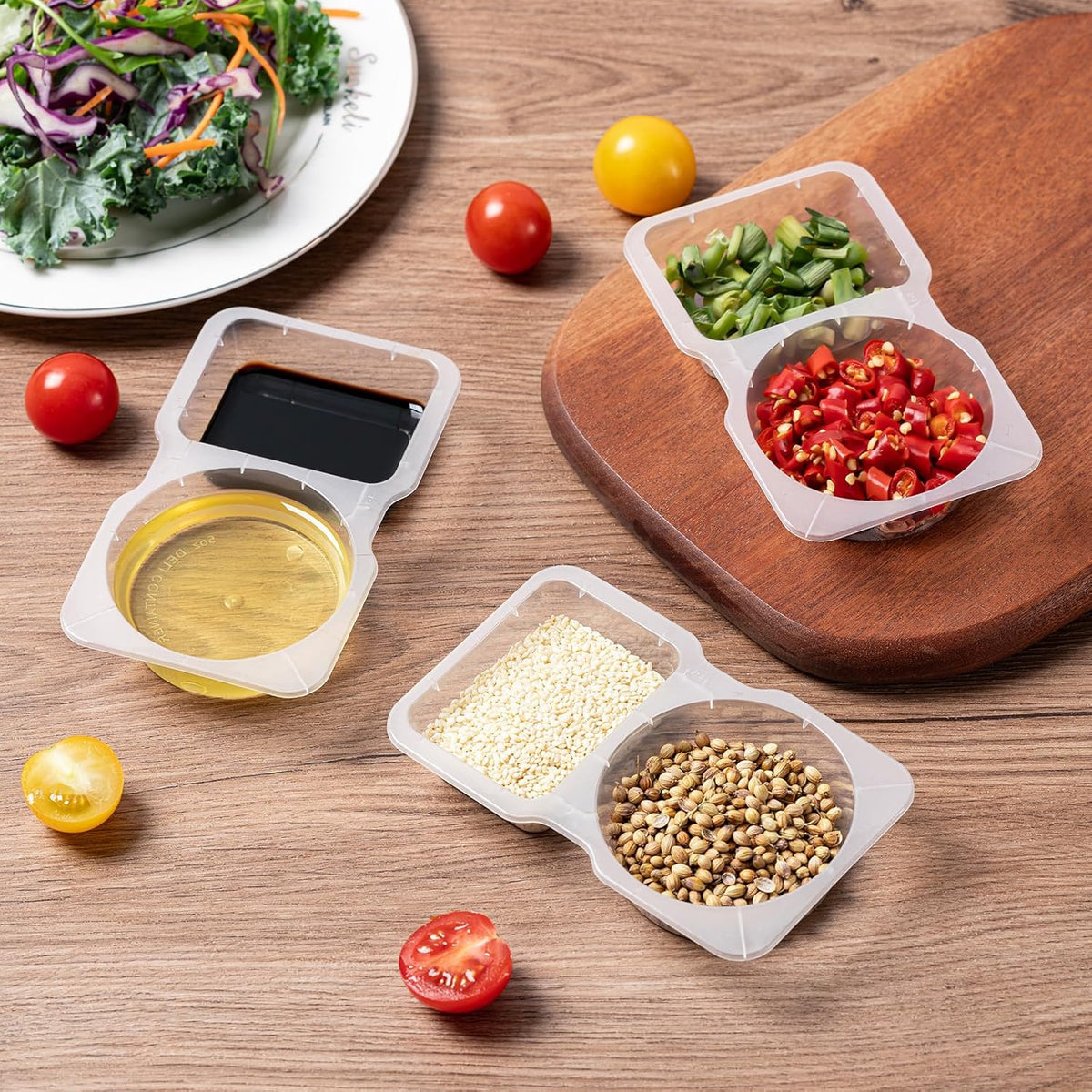 Husfunov 15 Set Reusable Snack Containers with Lids