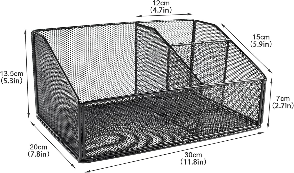 Snack Station Organizer for Pantry Shelf,Snack Bar Station Storage Basket with 3 Compartments,Stackable Wire Baskets for Storage Pantry Bin,Snacks & Chips Organizer,Kitchen Organization Box