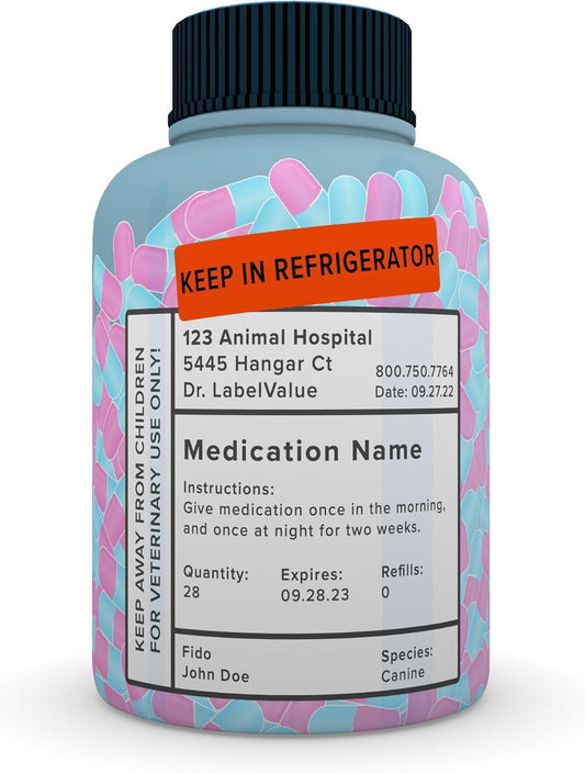 Keep in Refrigerator Veterinary Labels