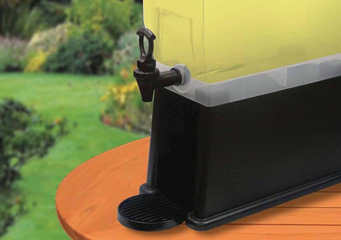 3 Gallon Slim Plastic Beverage Dispenser with Base