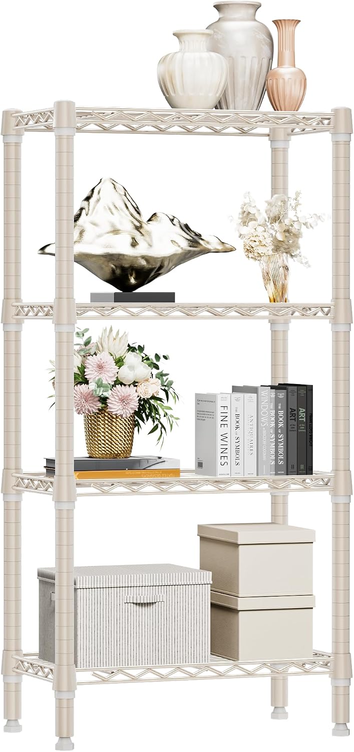 M MZG 1750 LBS Storage Shelves 5-Tier Utility Shelving Unit Steel Organizer Wire Rack for Home,Kitchen,Office,Garage, Capacity 17.7" D x 47.2" W x 72.3" H - Colors B