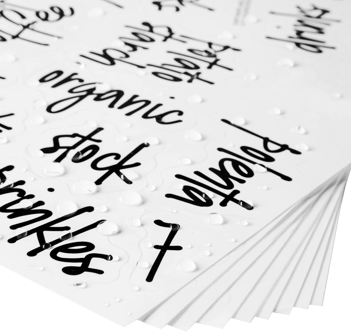 Pantry Labels for Food Containers - 157-Piece, Black Script Vinyl - Jar & Bin Labels & Food Storage Organization Stickers