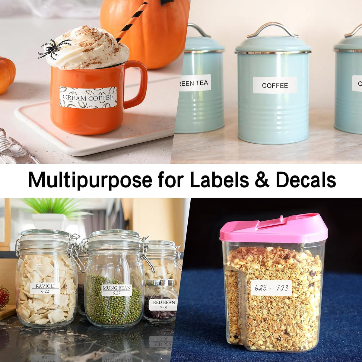 Dissolvable Food Labels - 750 Custom Stickers, 1" x 2-5/8" Printable Labels for Inkjet Printers, 25 Sheets