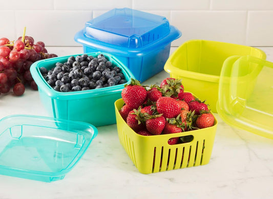 Hutzler Berry Keeper Box, 1 Quart, Red