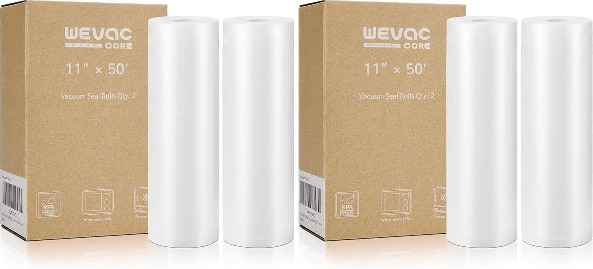 Vacuum Sealer Bags for Food 11x50 2 Rolls, Fit Food Saver Machines