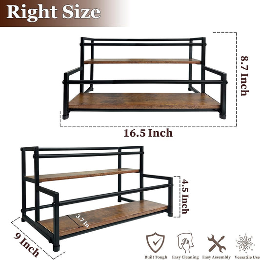 4-Tier Coffee Syrup Organizer 20 Bottles Syrup Rack for Coffee Bar Organizer, Coffee Syrup Stand Holder
