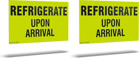 3" X 5" Refrigerate Upon Arrival Fluorescent Shipping Label Stickers for Shipping and Packing -500 Labels Per Roll