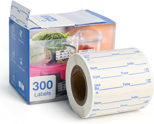 500 Pcs Dissolvable Food Labels 2" x 3" Use by Shelf Life Labels | Track expiration & reduce waste. Multipurpose washable stickers. For meal prep, fridge, freezer & pantry food storage
