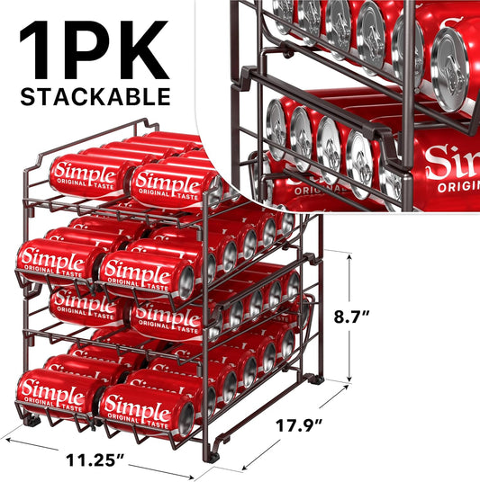 Dual Row Front Loading Can Dispenser, Chrome