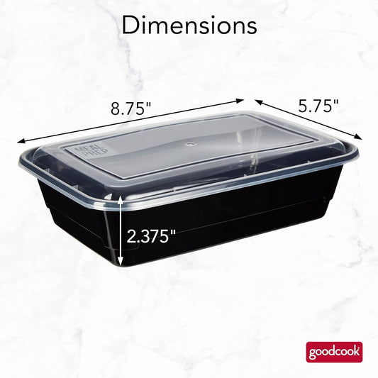 Meal Prep Containers, Single Compartment 10-Pack