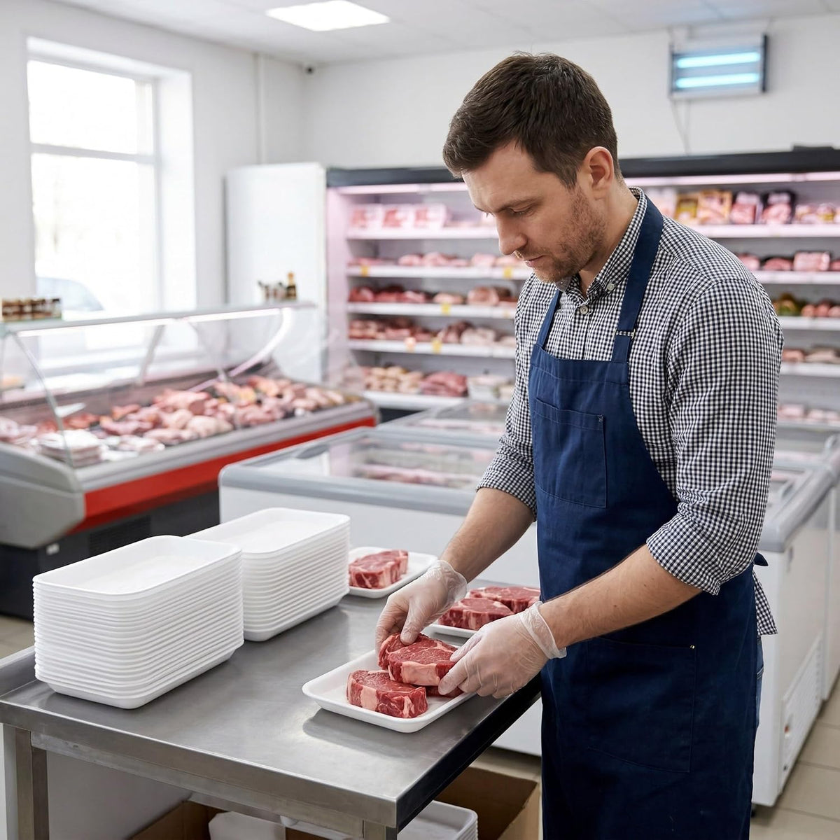Meat Absorbent Pads 4x7 inch Dri Lock 60 Grams,White Meat Soaker Pads for Vacuum Sealer Bags (80pcs)