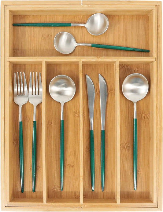 VaeFae Bamboo Drawer Organizer, Medium, Natural