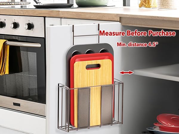 Over Cabinet Door Mesh Organizer, Silver