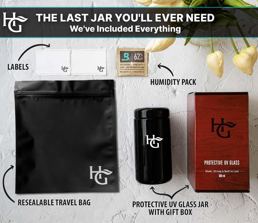 1 Oz Airtight Container and Smell Proof Jar (500 ml) 2 Way 62% Pack Keeps Goods Fresh for Months