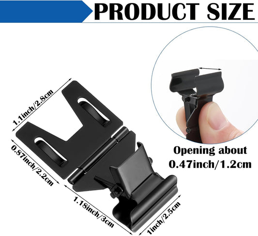 30 Pcs Black Metal Pop Clip Sign Stand Holders, Adjustable Merchandise Label Tag Clip Sign Holder Stand for Price Tag for Home Office Retail Store Display