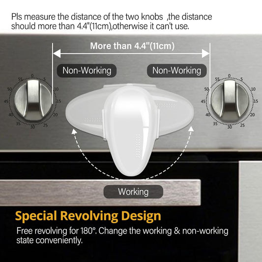 1 Pack Childproof Oven Door Lock, Oven Front Lock Easy to Install & Heat-Resistant Material no Tools Need or Drill (White)(ONLY for Flat Surface)