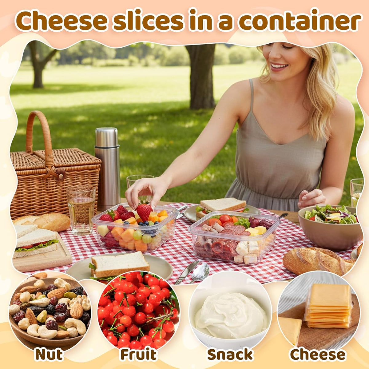 2 Pack Cheese Storage Container for Fridge with lids, Cheese Keeper for Refrigerator, Reusable Sliced Cheese-Container (White,5x13.5x13.5cm)