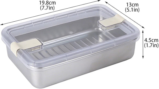 2 Pack Cheese Container, Deli Meat Storage for Refrigerator,Stainless Steel Lunch Meat Food Container with Sealed Vent Lid,Shallow Stackable Fridge Boxes for Ham Bacon Cold Cuts Salami Turkey