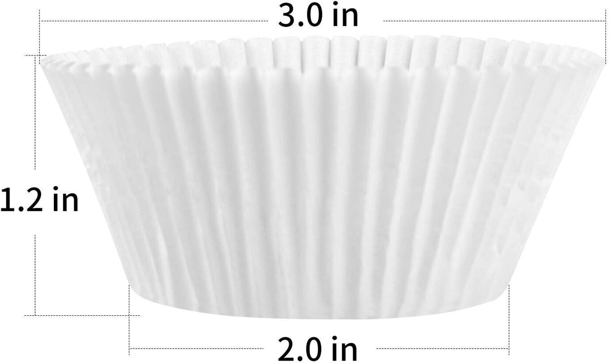 Standard Natural Cupcake Liners 500 Count, No Smell, Grease-Proof Paper Muffin Liners, Food-grade Baking Cups for Cupcakes, Muffins, Nuts