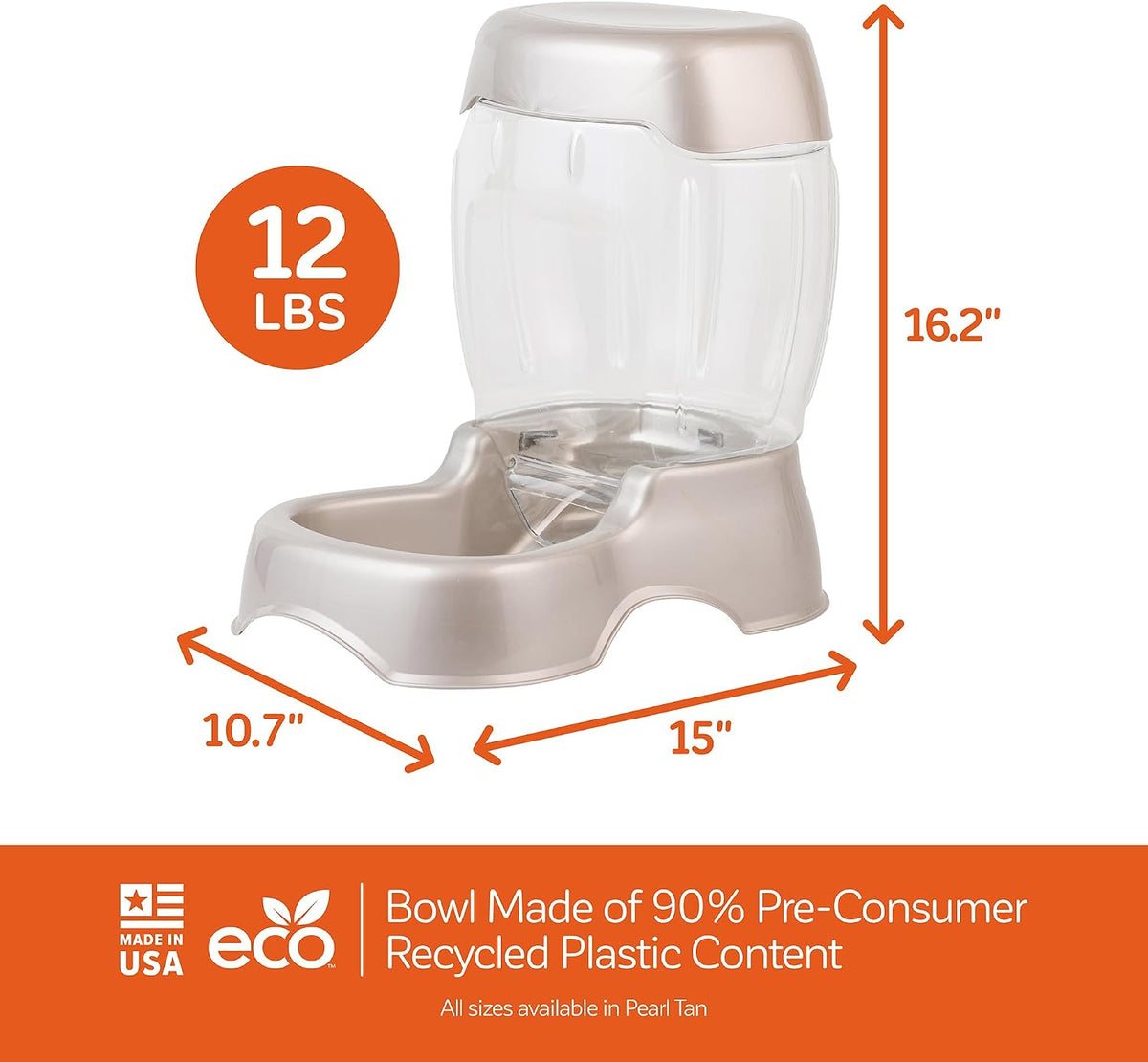 Pet Cafe Feeder for Dogs and Cats, Pearlescent