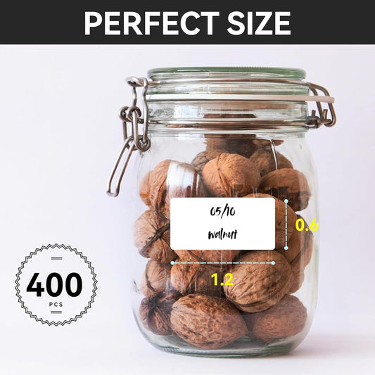 Removable Labels 1.2 x 0.6 Inch Water Resistant for Bottle