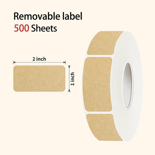 500PCS Removable Labels Colored Removable Freezer Labels Water Oil Resistant with Perforation Line for Food Containers Jars Pantry Organization (Each Measures 1x 2 inch)