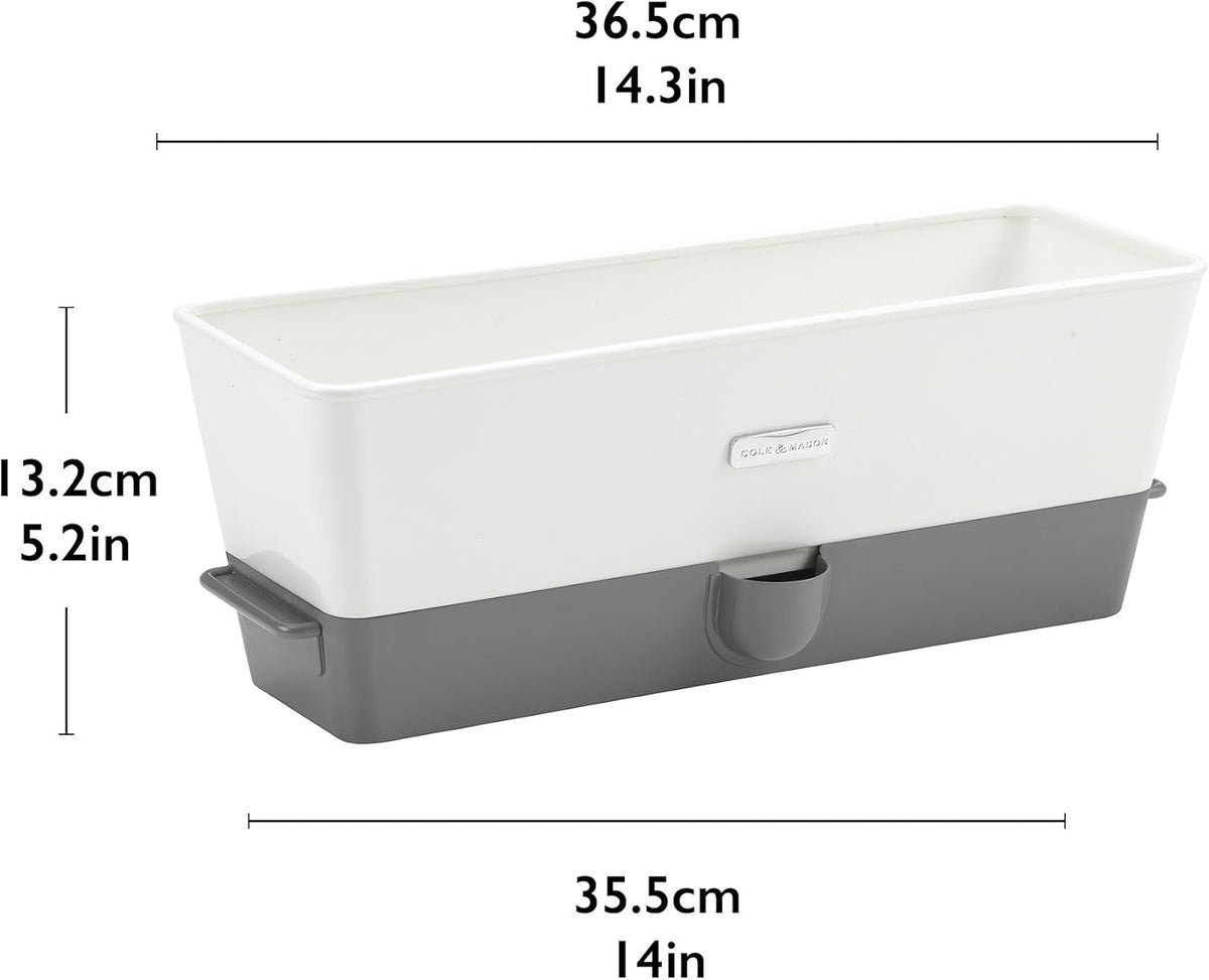 Cole & Mason Fresh Herb Keeper - Acrylic Storage Container for Refrigerator - Storage for Herbs & Vegetables for Fridge - Fresh Herb Keeper | Fresh Herb Preservation with Hydro Pad and Pour Spout, Refrigerator Herb Storage, Includes Air Vents to Let