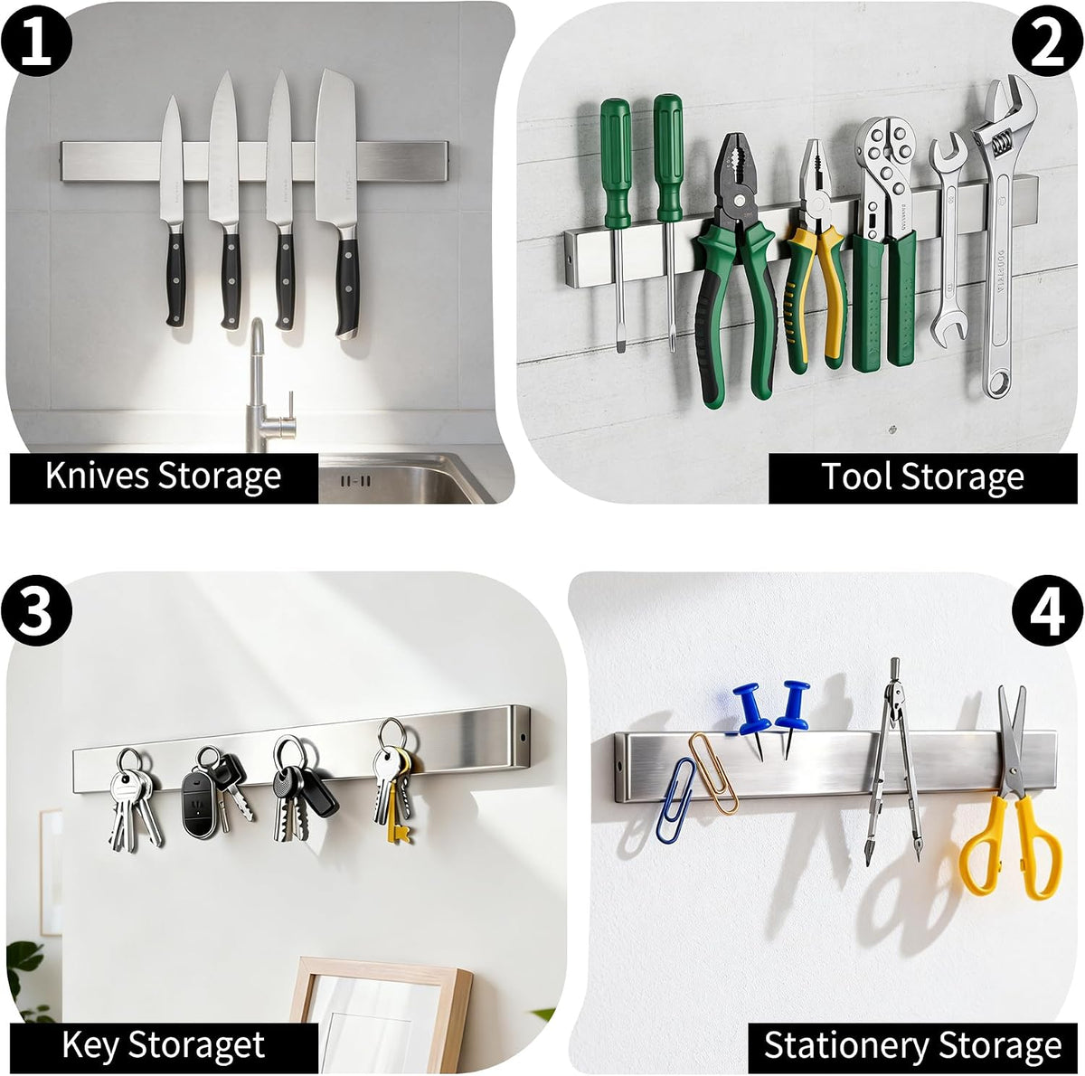 Magnetic Knife Holder for Wall, 16 Inch Knife Magnetic Strip
