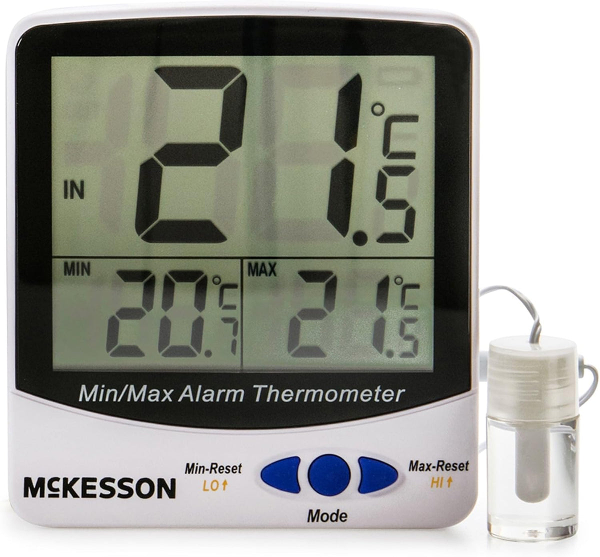 Refrigerator/Freezer Thermometer with Triple Display, Large, 1 ct