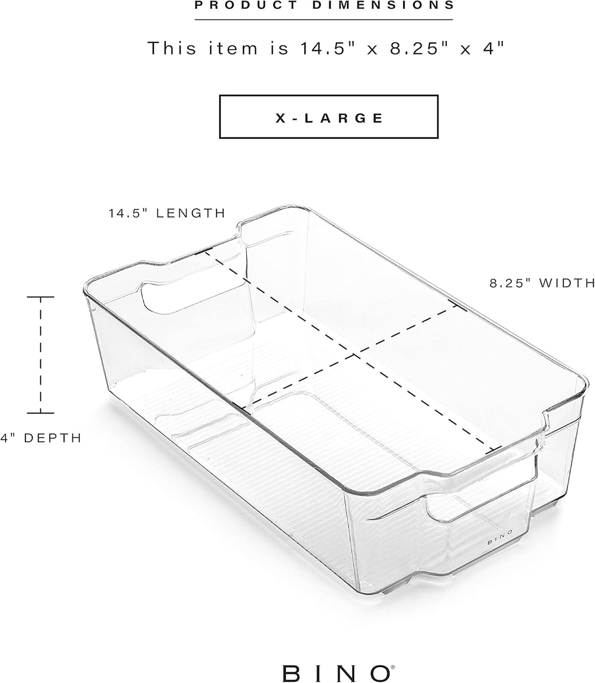 Stackable Storage Bins, Small - 2 Pack | THE STACKER COLLECTION | Clear Plastic | Built-In Handles | BPA-Free | Containers for Organizing Kitchen Pantry | Multi-Use Organizer