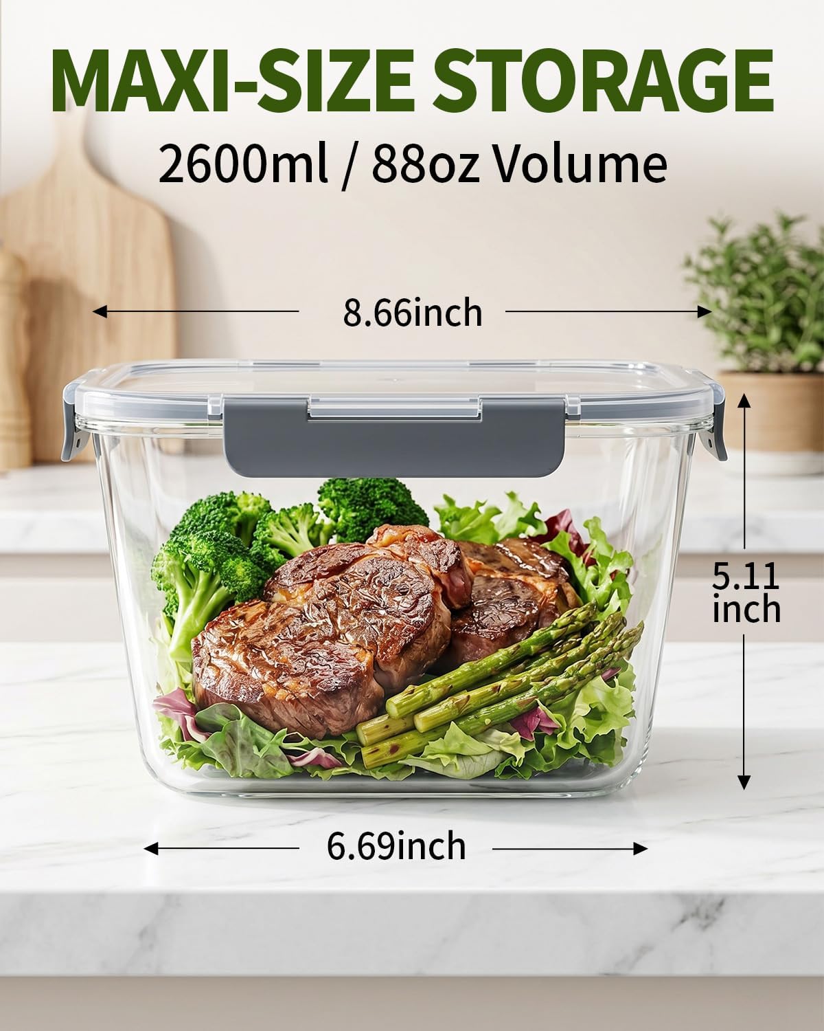 Airtight Food Storage Container Sets with Lids Pop Containers for Kitchen Pantry Organization BPA-Free Stackable Kitchen Storage Containers for Cereal Flour Sugar (0.5, 1.2, 1.8qt)*2