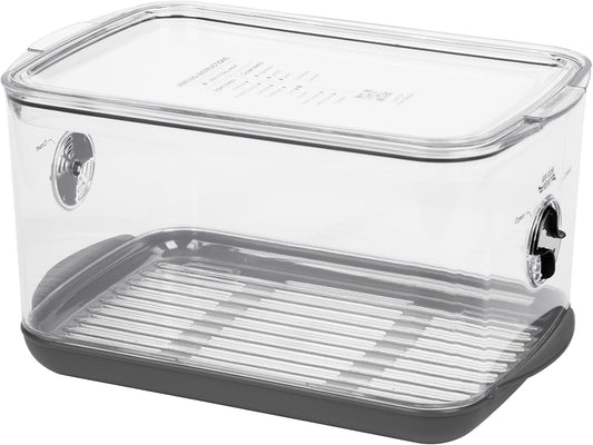ProKeeper+ by Progressive Stackable Produce ProKeeper Storage Container with Stay-Fresh Vent System (PKS-902 (5.7 qt Large Produce))