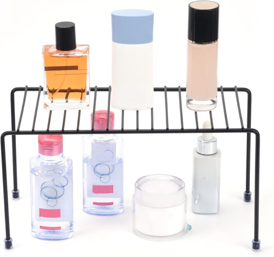 Kitchen Shelves, Cabinet Organization Mini Storage Shelf, Storage Rack Organizer for Kitchen, Fridge, Cabinet, Bathroom (White 2)
