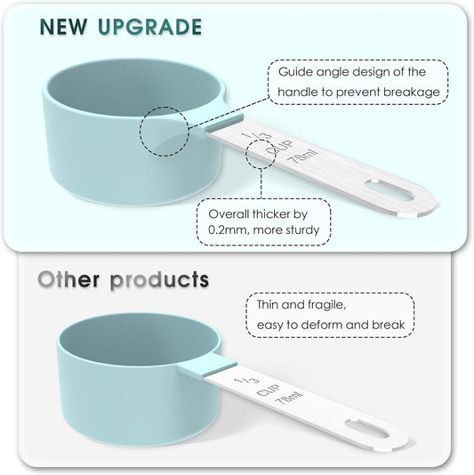 Measuring Cups & Spoons Set, Stackable Cups and Spoons