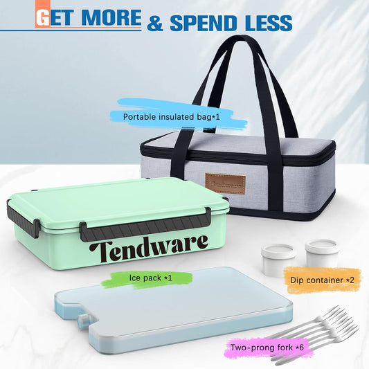 Chilled Portable Snackle Box Container with Ice Pack, Beach Essentials for Summer, Divided Serving Tray with Insulated Bag, Snack Containers for Road Trip Charcuterie Snack Picnic, Peony