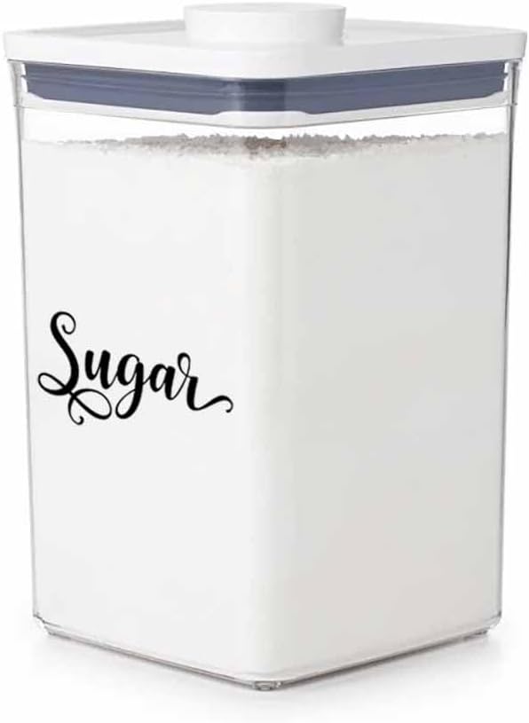 Pantry Organization Labels, Pantry Labels for Jars Containers Set of 7, Black Script Font, Common Baking Ingredients AG 11025