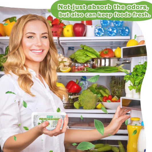 Fridge Deodorizer, (6 Pack) Fridge Smell Eliminator Natural Activated Charcoal Fridge Deodorizer Odor Eliminator Refrigerator Deodorizer, Bamboo Charcoal Bags for Freezer
