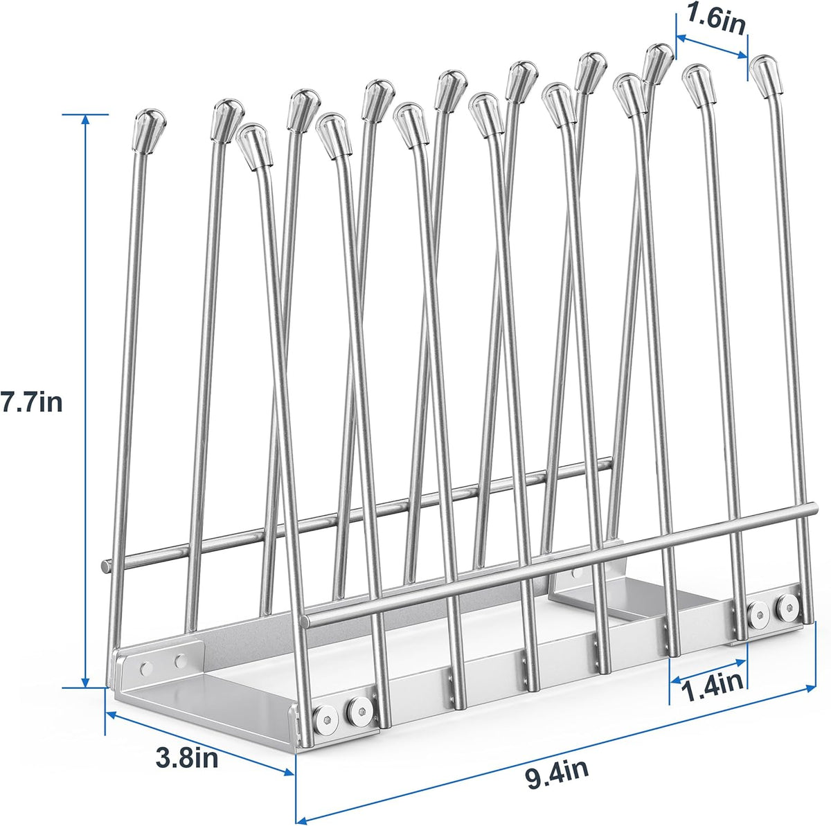 Reusable Bag Drying Rack, Foldable Metal Stand for Reusable Ziplock & Silicone Storage Bags, Rustproof Kitchen Dryer, Silver