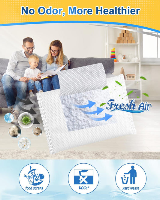Odor Absorbing Filter Refill Deodorizer Compatible with Trash Cans