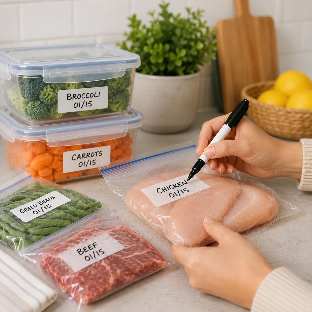 Permanent Freezer Markers (Black) - 5 Pack