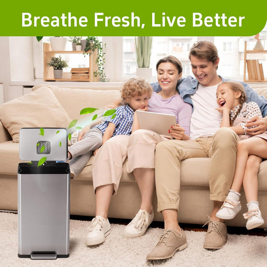 Trash Can Odor Absorber Filter for Simpli Magic | 12 Pack Trash Can Deodorizer | Carbon Odor Absorber for Garbage Can Deodorizer Outdoor Indoor | Fit EKO Trash Cans