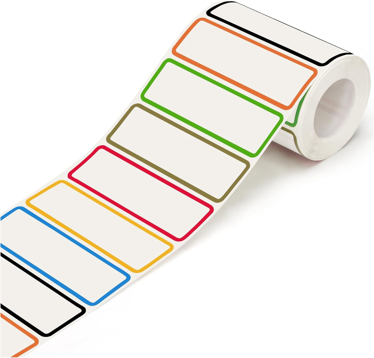 500 Pcs 1×3 Inch Removable Freezer Labels, Waterproof, Oil & Tear Resistant, No Residue Writable Stickers for Food Containers, Jars, Pantry and Meal Prep (Bright-Blank)