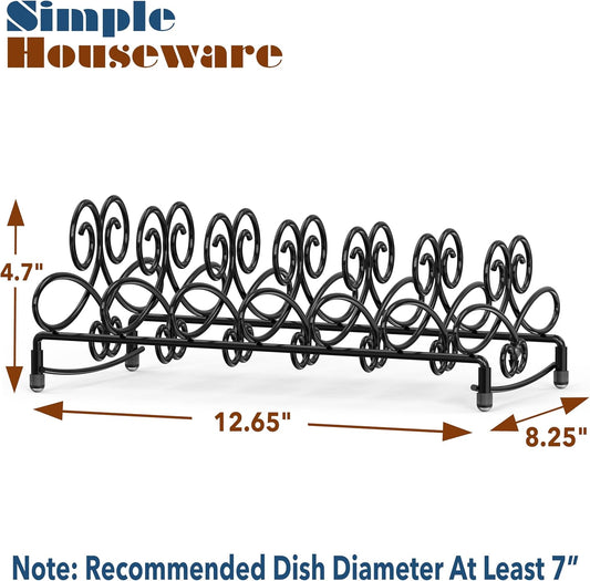 Vertical Plate Stand Holder Dish Rack Elegant Design
