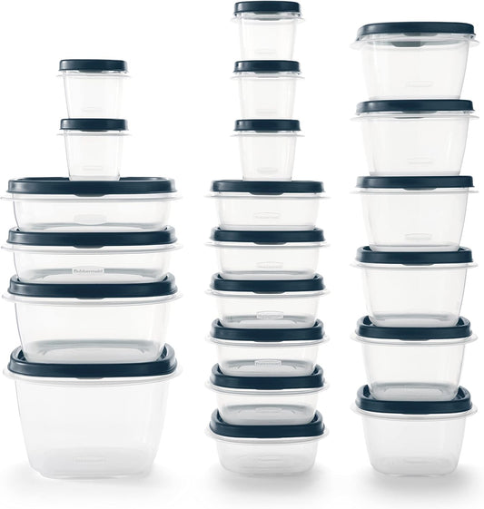 EasyFindLids Food Storage and Organization Containers, 3-Pack, Racer Red, BPA-Free, Microwave & Dishwasher Safe