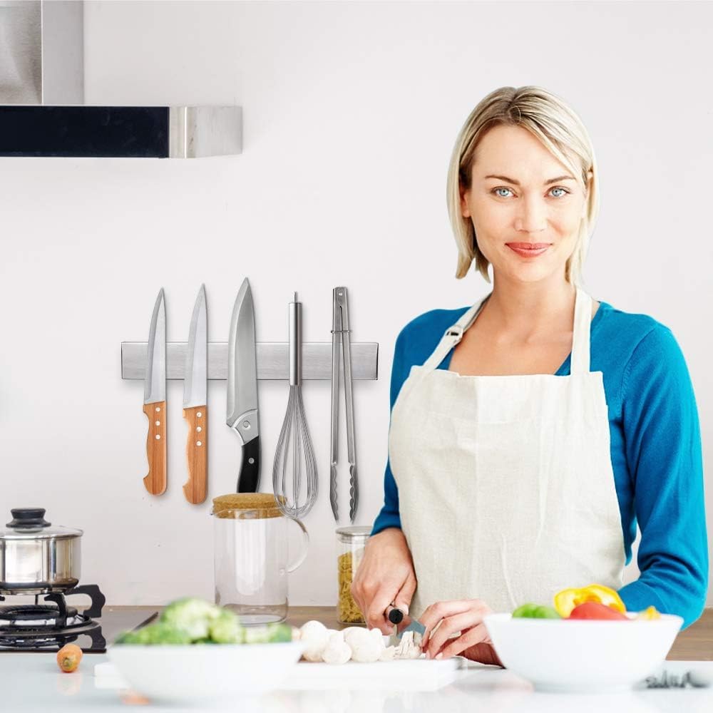 12 Inch Magnetic Knife Holder for Wall, Stainless Steel Knife Strip