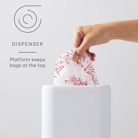 StoraBag Space-Saving Plastic Bag Dispenser, Organizer for Kitchen Cabinet or Pantry Storage, One-Size, Speckled White